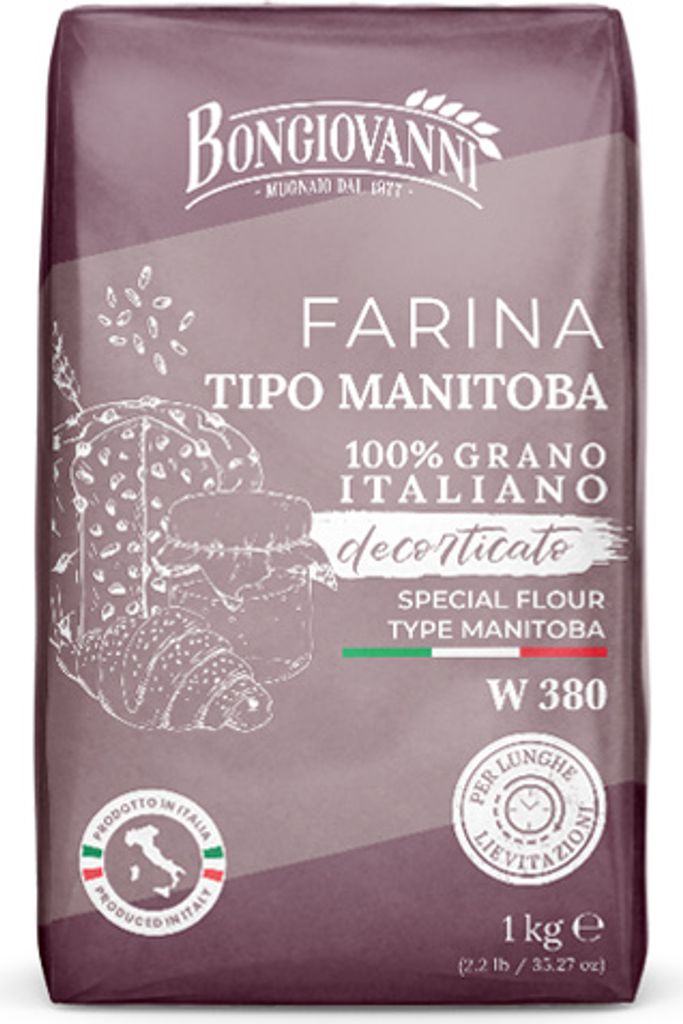Farina Tipo Manitoba Soft Wheat Flour W380 1kg - Bongiovanni 1000g