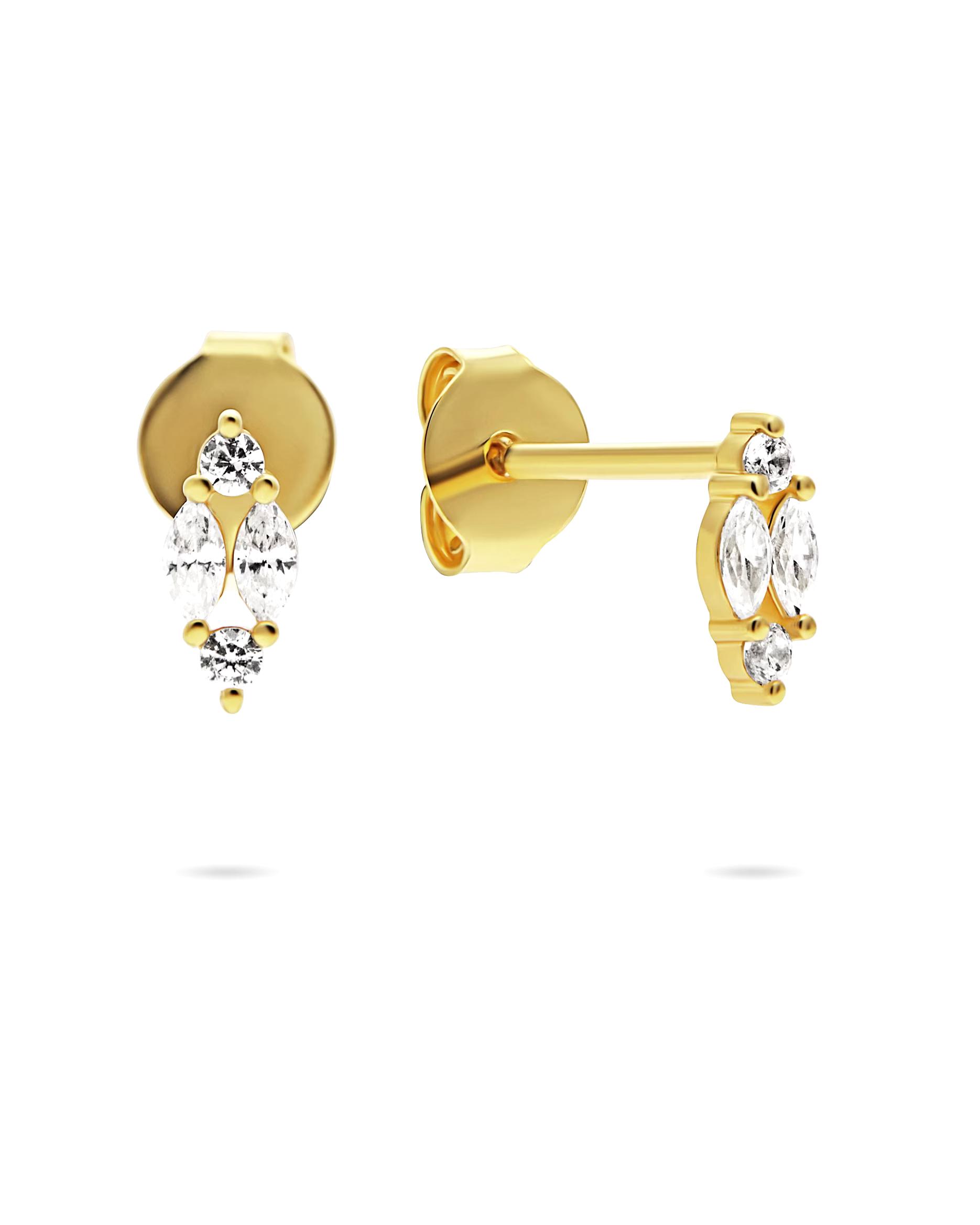 FAVS earring stud earrings 375 yellow gold