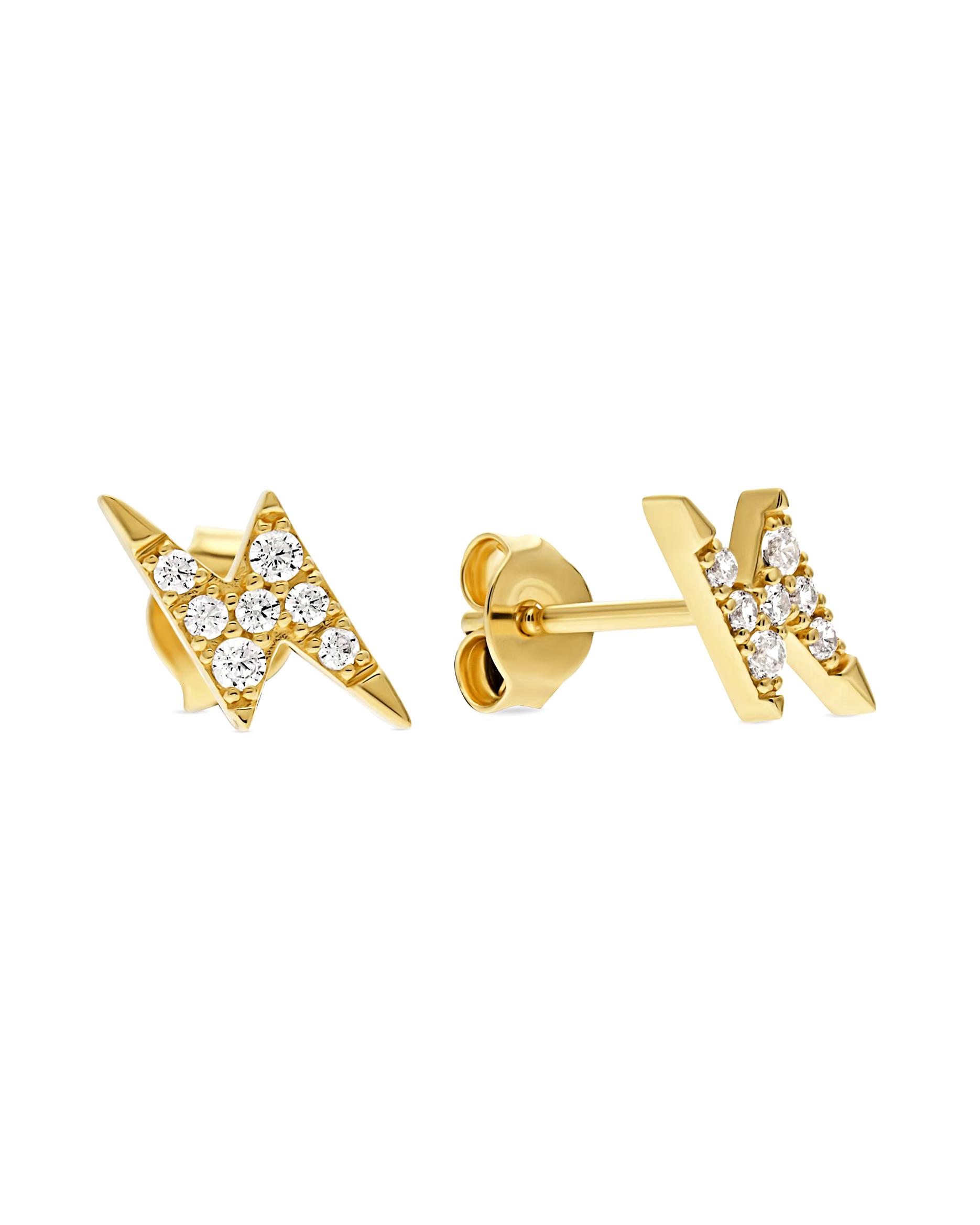 FAVS earring stud earrings 375 yellow gold
