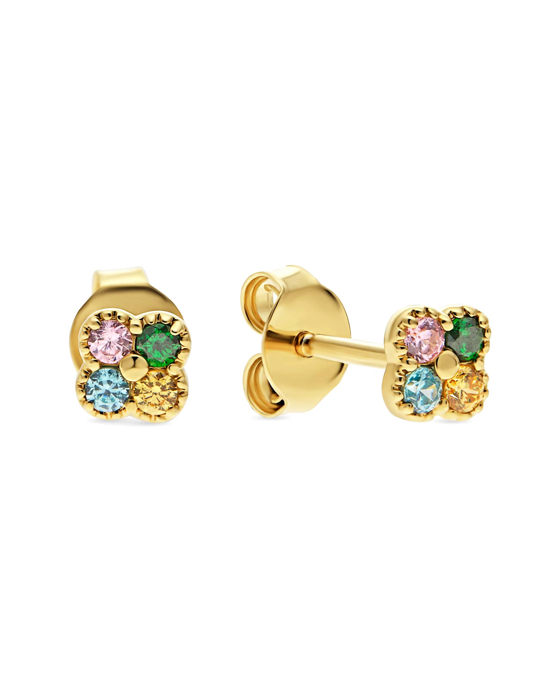 FAVS earring stud earrings 375 yellow gold
