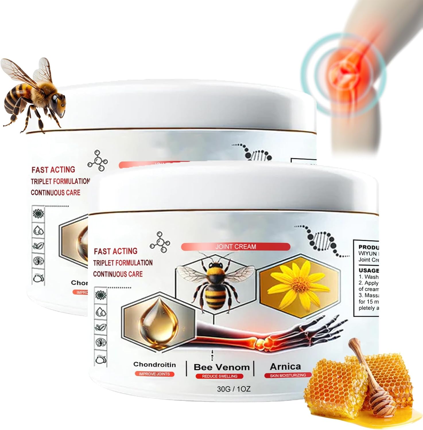 Generic Todahof Bee Venom Multisymptom Treatment Cream, Todahof Bee Venom Ointment Psoriasis, Todahof Bee Venom Relief Cream (Set of 2)