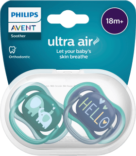 Philips Avent Schnuller Ultra Air silicone, green/gray, from 18 months, 2 hours