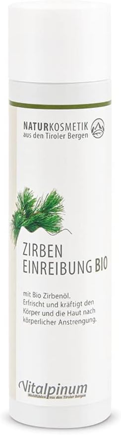 Unterweger Organic Swiss pine oil rub, 250 ml, for physical exertion