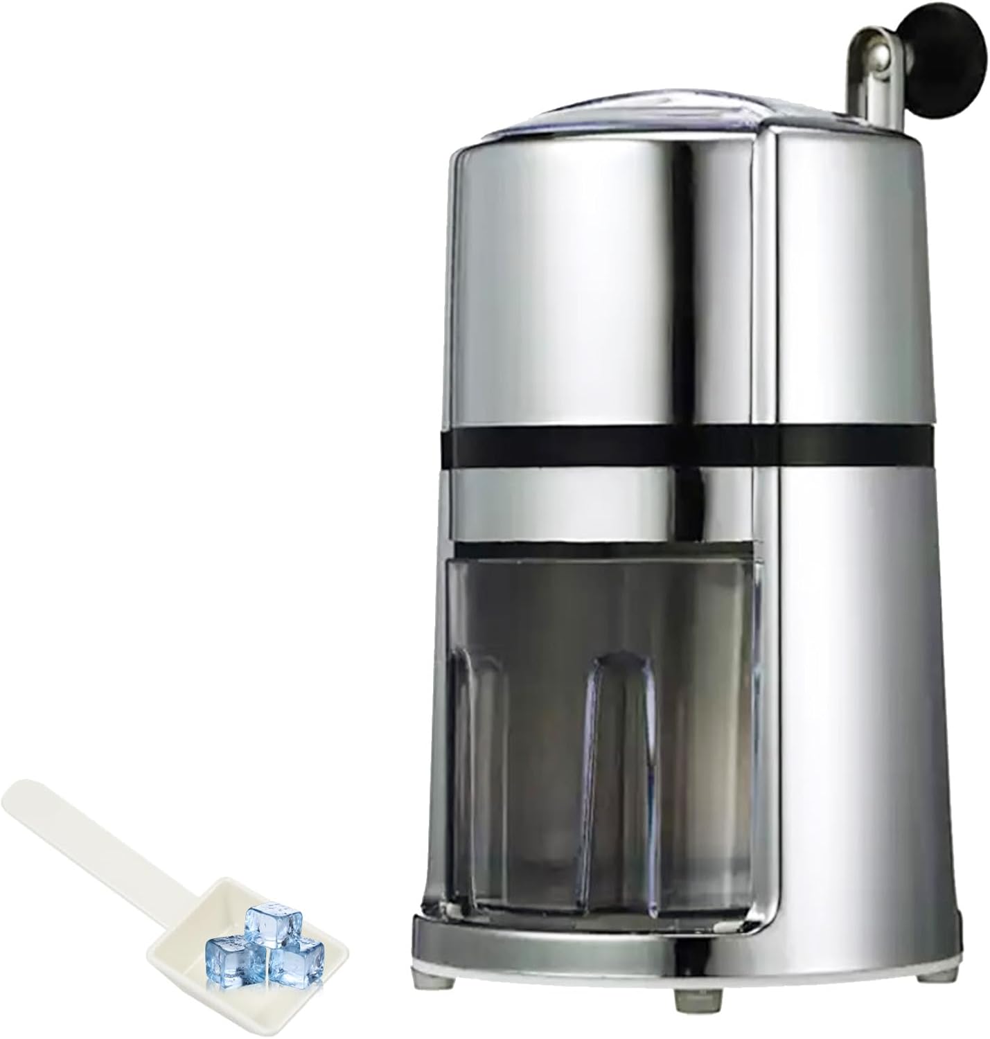 Ice Crusher Stainless Steel, Manual Ice Crusher, Portable Ice Crusher, Ice Crusher with Manual Crank, Ice Cube Crusher, Ice Crusher for Cooling and Keeping Fresh
