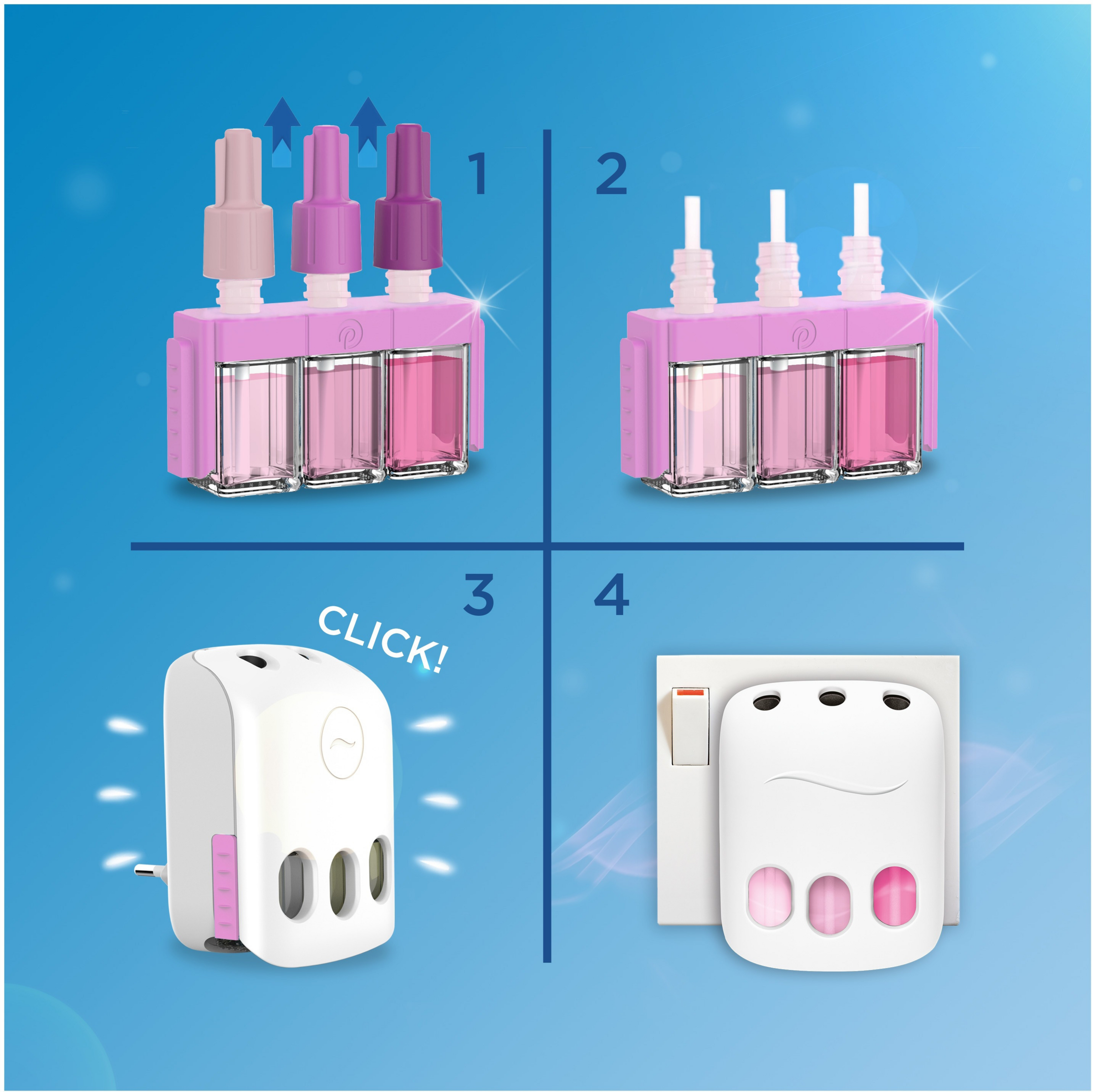Febreze 3Volution Plug-in Fragrance Pure Freshness Starter Kit + 4 Refills 80 ml