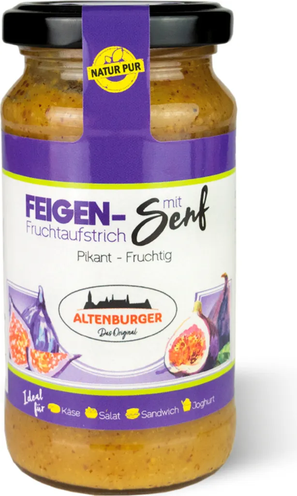 Altenburger Senf & Feinkost GmbH Fig Mustard - Fruit Spread with Mustard, 240 g/190 ml