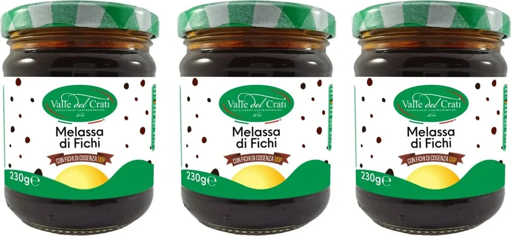Valle del Crati ECCELLENZE GASTRONOMICHE dal 1998 Fig Molasses | Honey with Figs from Cosenza | Italian Specialty | Ideal as a seasoning for cheese and meat | 3 x 230g