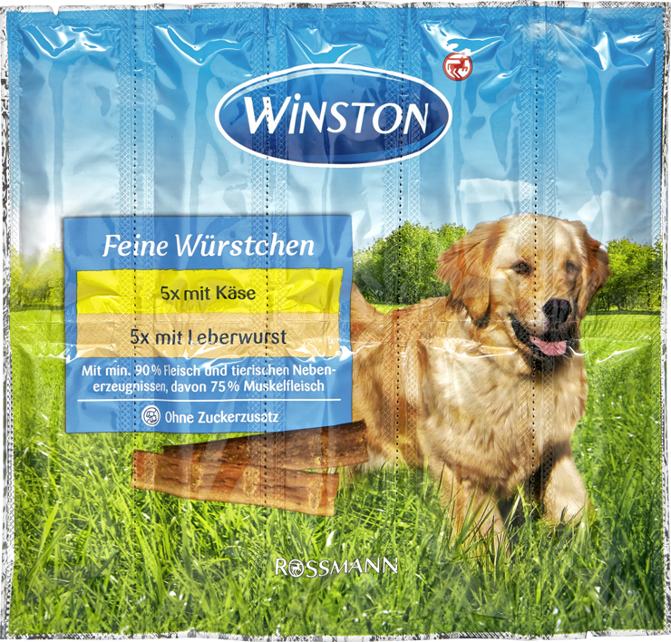 Winston Fine sausages 5x with cheese, 5x with liver sausage