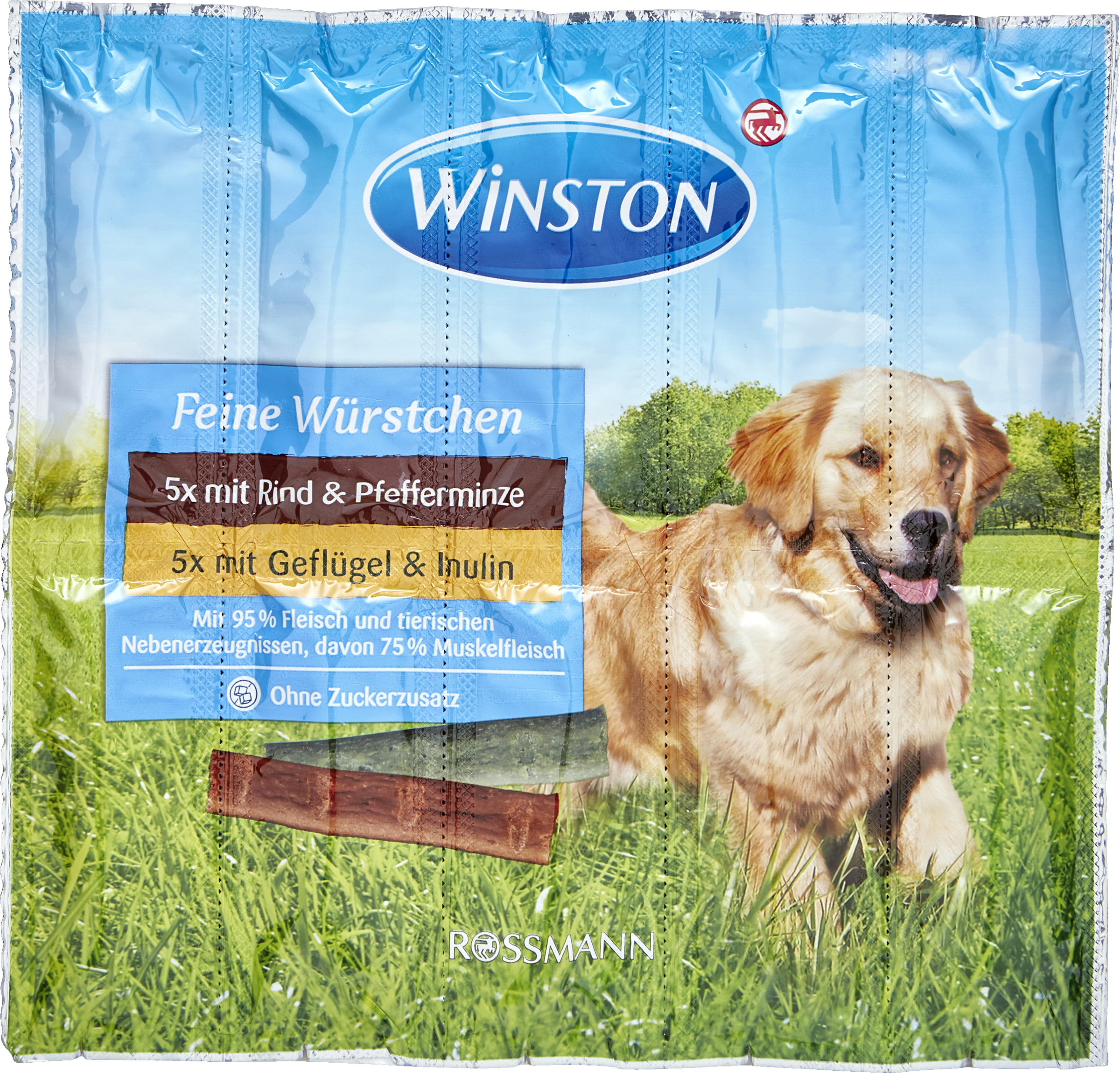 Winston Fine sausages with beef & peppermint + with poultry & inulin