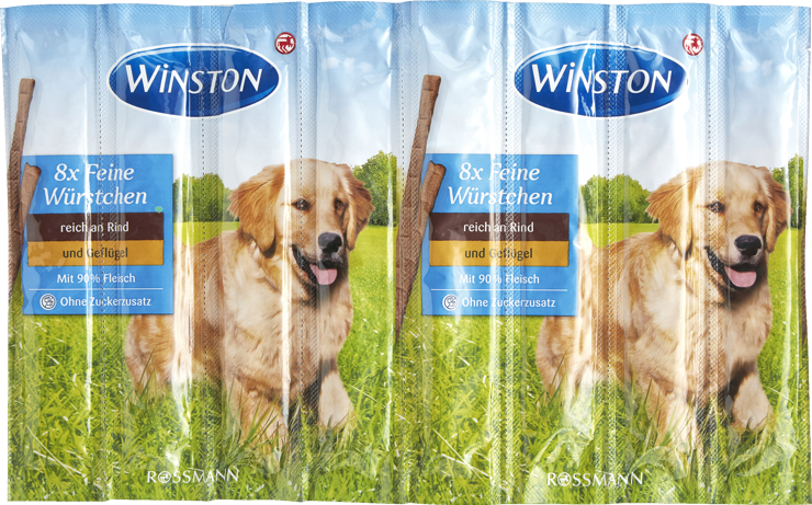 Winston Fine sausages rich in beef and poultry