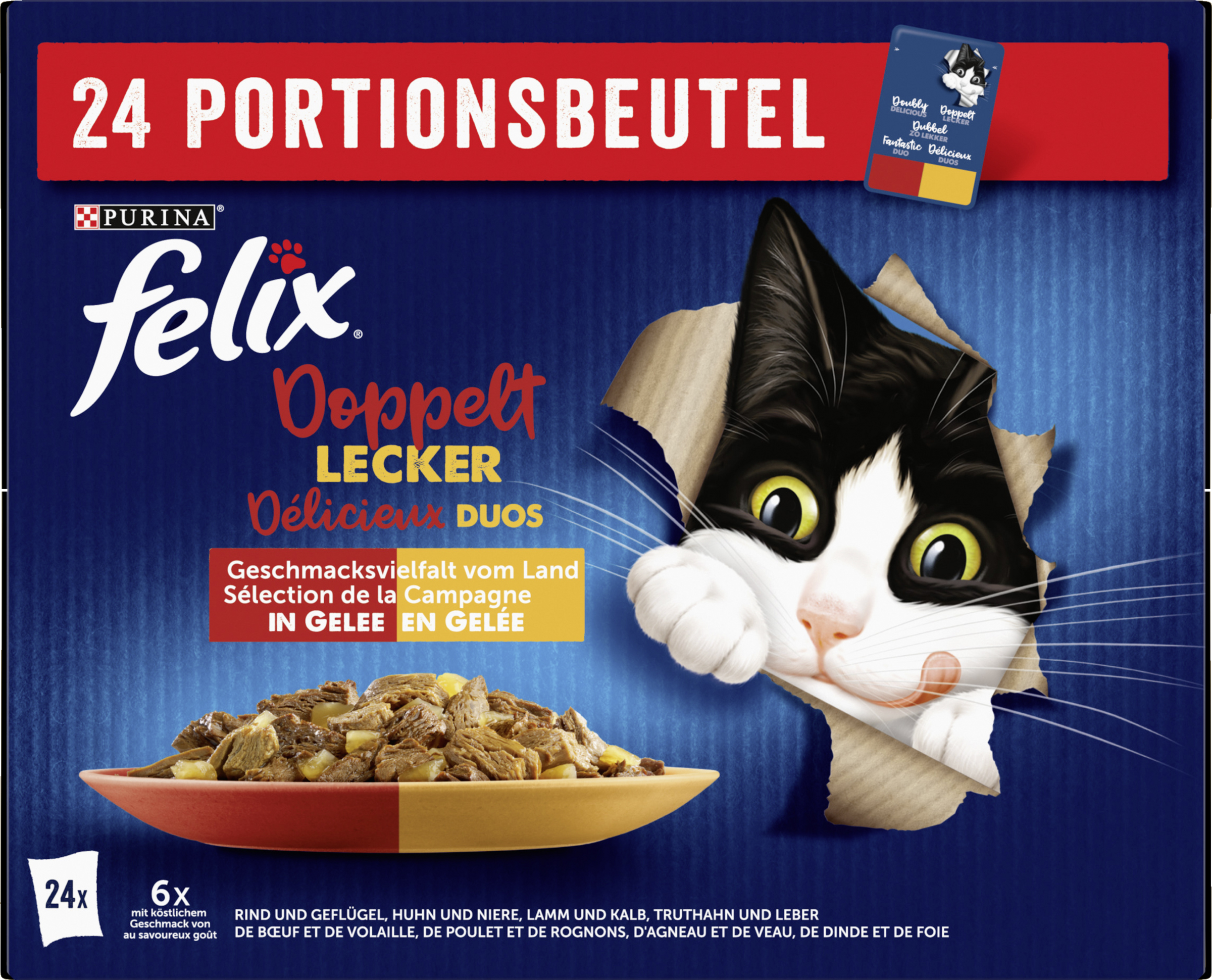 Felix Double Delicious Country Flavor Variety in Jelly Multipack