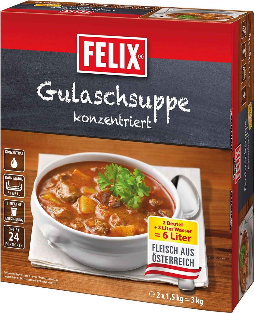 FELIX Concentrated Goulash Soup 2 x 1.5kg