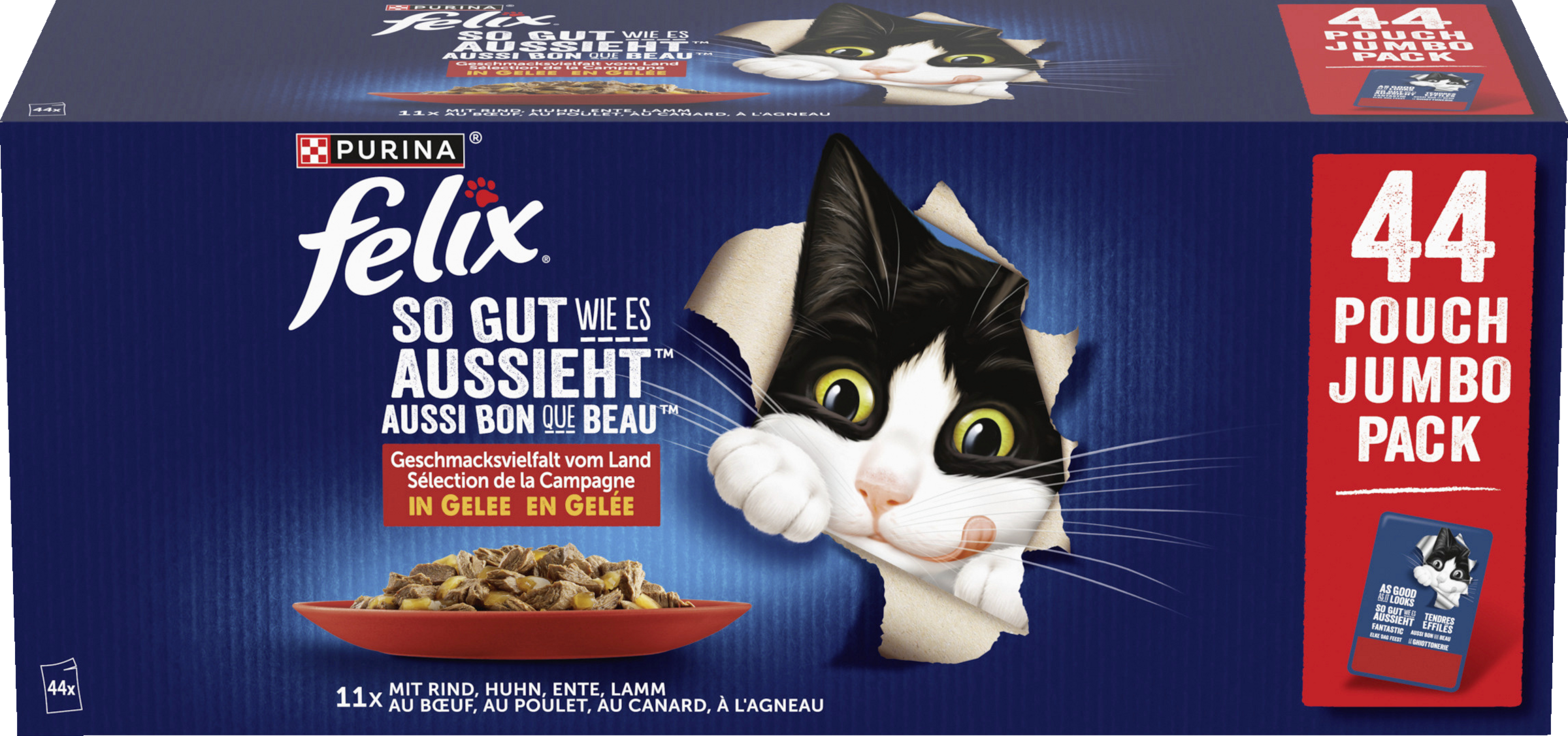 Felix As good as it looks: Countryside flavor variety in jelly, jumbo pack