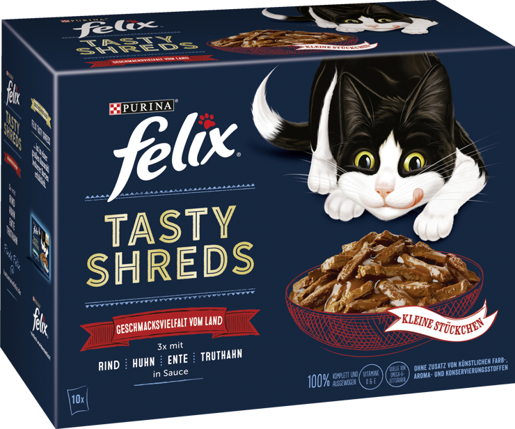 FELIX Tasty Shreds variety of flavors from the country