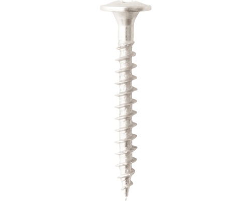 Hornbach Window sill screw white flat head with cross slot stainless steel A2 5.0x22 mm pack = 10 pieces