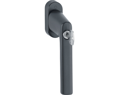 Window handle Hoppe Secu100 11950602 Hamburg 0700LS/U26 black pin length variable 32-42 mm lockable including fastening screws and key