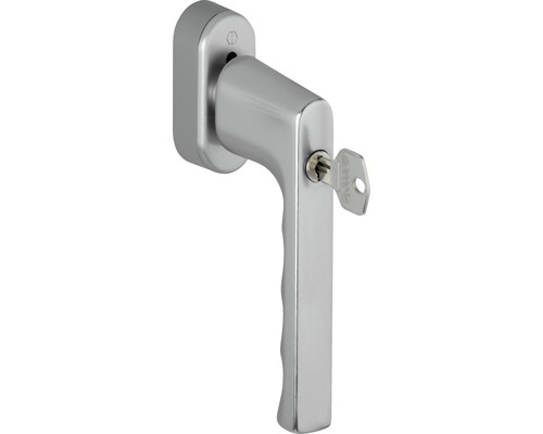 Window handle Hoppe SecuForte 11712302 Hamburg 0700S/UD9020 Pin length variable 32-42 mm lockable including fastening screws and key