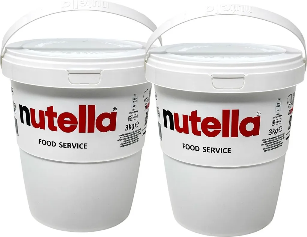 Ferrero Nutella BIG Family 2 x 3 kg - Twin Pack Hazelnut-Nougat Cream in a Bucket