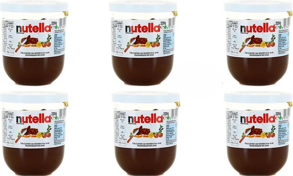 Ferrero Nutella in a drinking glass 6 x 220g - Perfect for sweet indulgence! 1320g