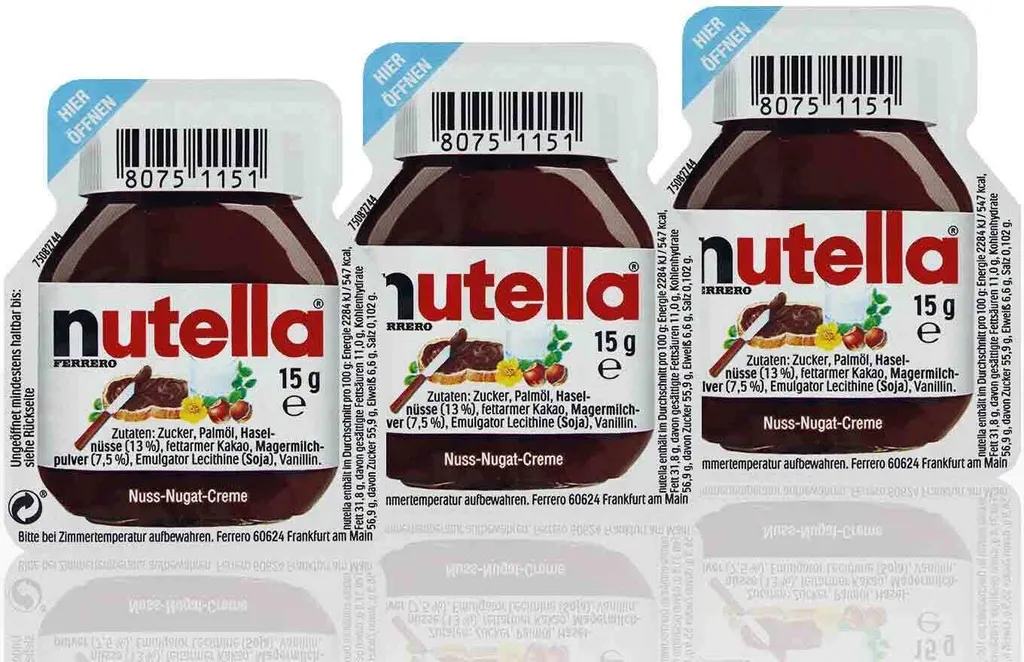 Ferrero Nutella portion packs, 120x 15g
