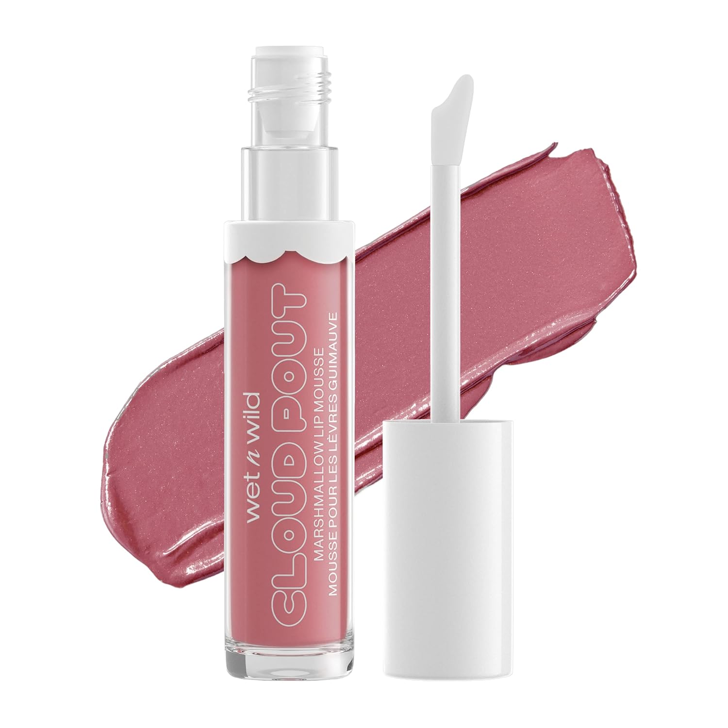 wet n wild, Cloud Pout Marshmallow Lip Mousse Matte Liquid Lipstick 24 Hours Hold, Non-Drying and Long-Lasting Formula, with Argan Oil, Avocado Oil and Vitamin E - Girl, You\'re Whipped