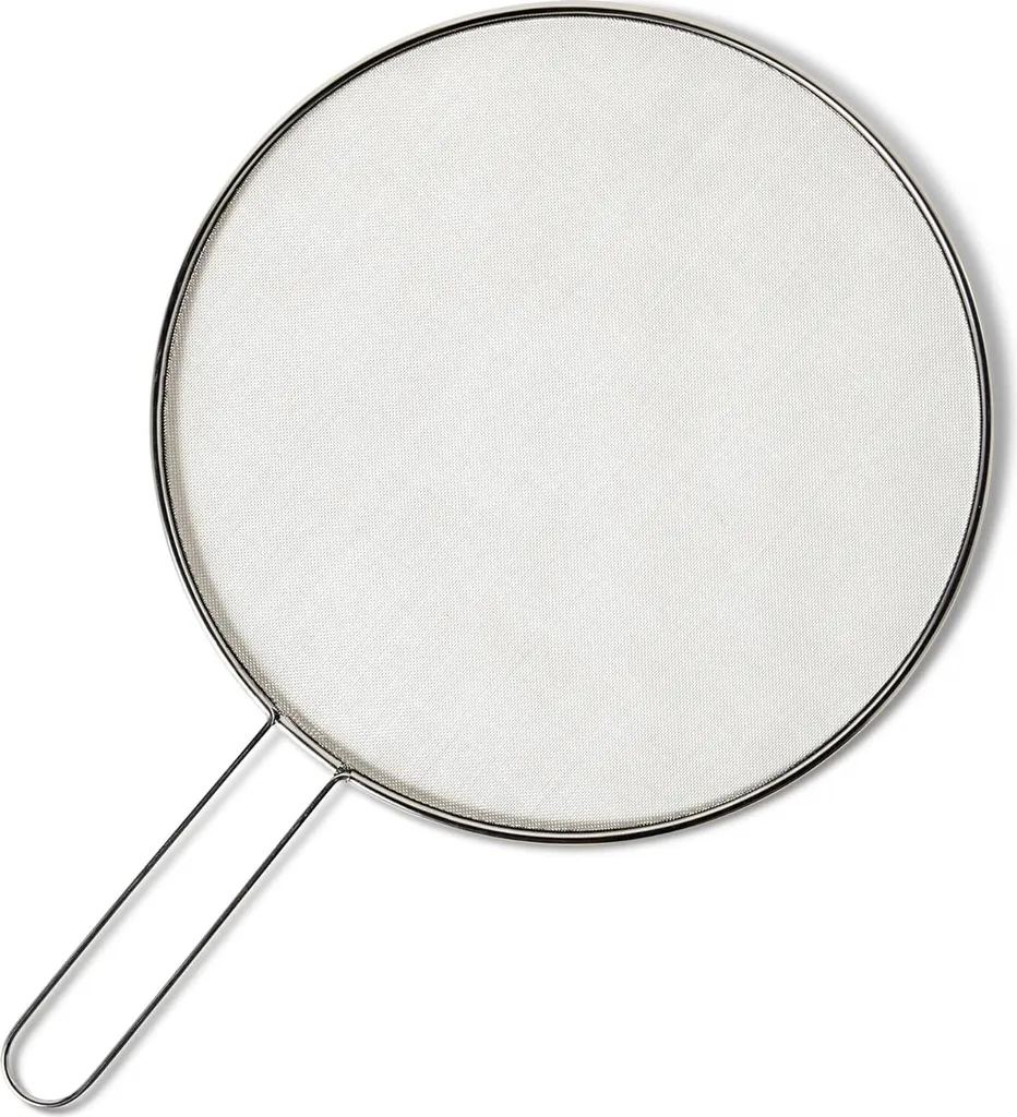 snq Grease splatter guard for frying pan, 33 cm, stainless steel, dishwasher safe