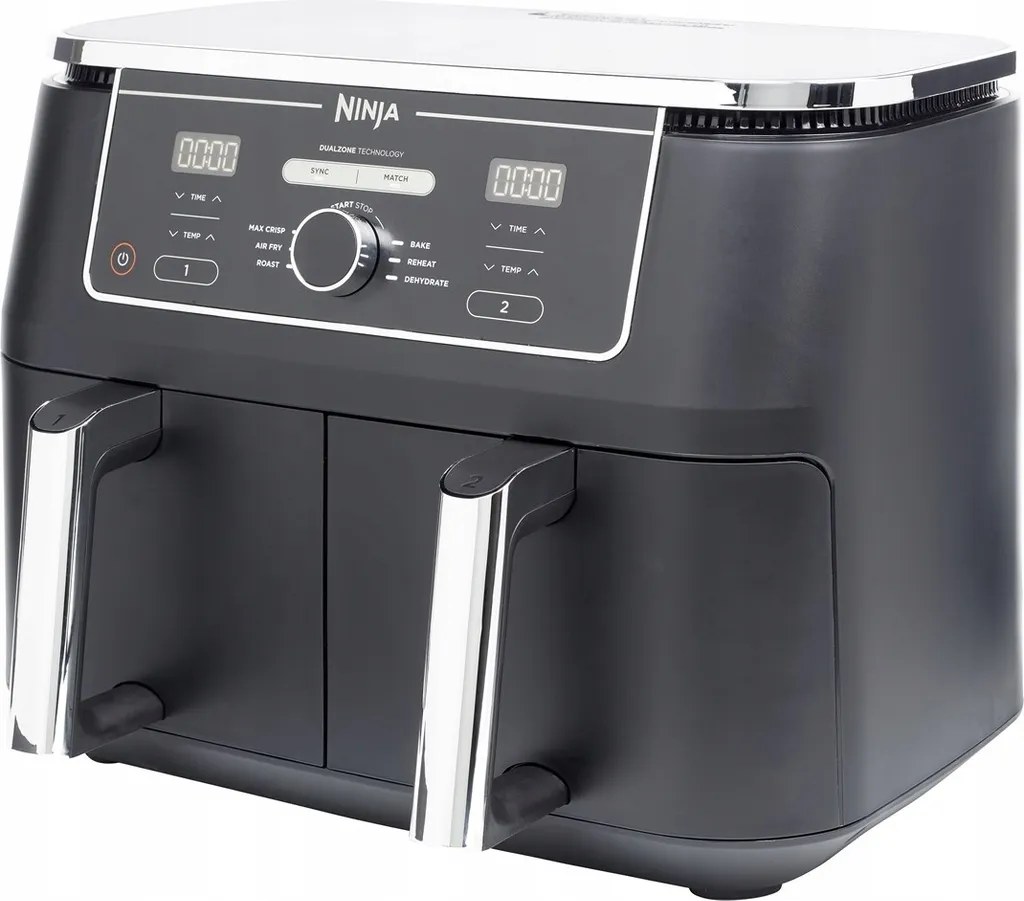Ninja Fat-free fryer 9.5L 2470W double bowl black 7 LED programs