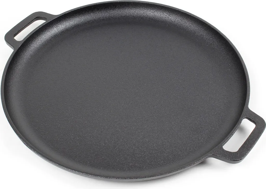 Wiltec Cast iron fire pan Ø34.5cm suitable for all types of cookers, also for outdoor cooking, non-stick