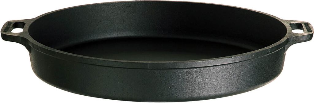 GAUMENKICK Fire pan - grill pan - with 2 handles - diameter: 45cm - cast iron pan made of high-quality cast iron