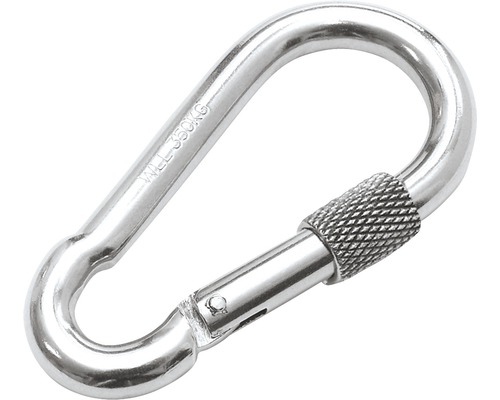 Pösamo Fire brigade carabiner with screw 8x80 mm yellow galvanized