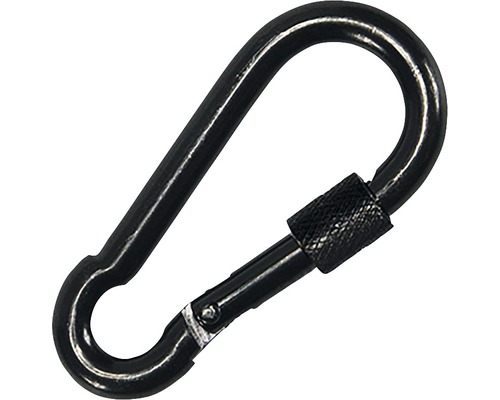 Pösamo Fire brigade carabiner with screw 8x80 mm black galvanized