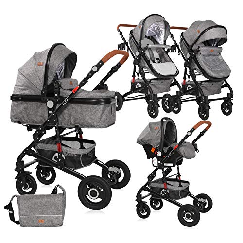 Lorelli 10021472060 Trio 3-in-1 Combi Pushchair with Car Seat Alba Set, 1 Piece