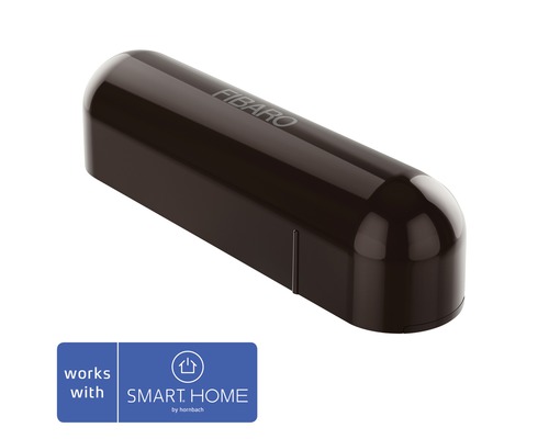 Fibaro door and window contact with temperature sensor dark brown - compatible with SMART HOME by hornbach