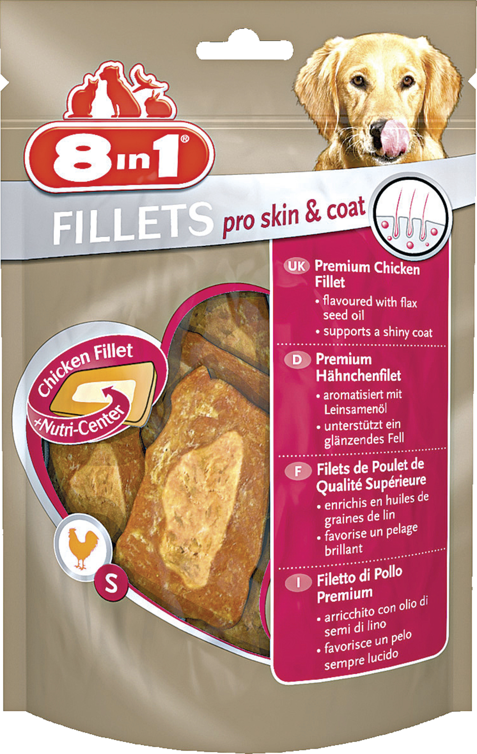 8in1 Fillets Pro Skin & Coat Premium Chicken Snack