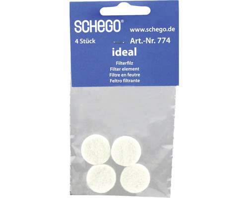 Filter felt SCHEGO for Ideal 4 pieces white
