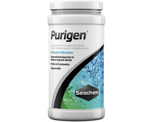Seachem Purigen filter medium ensures crystal-clear water, synthetic adsorbent 250 ml