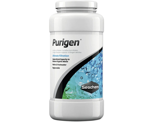 Seachem Purigen filter medium ensures crystal-clear water, synthetic adsorbent 500 ml