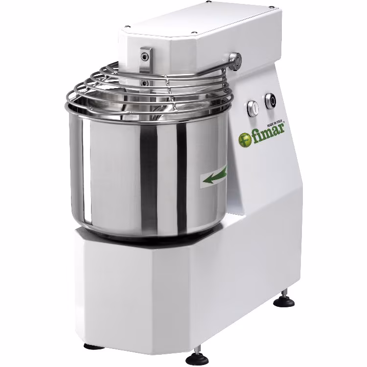 Fimar spiral mixer with fixed head and bowl, 10 liters, mixing capacity 7 kg, V.400/3, mod.7SN/T