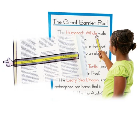 Finger pointer reading strips, 12 pieces