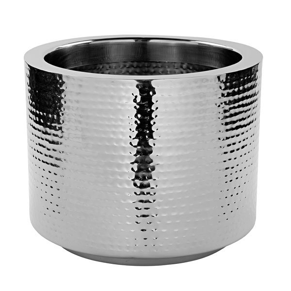 Fink flower pot Nossa hammered stainless steel (28cm)