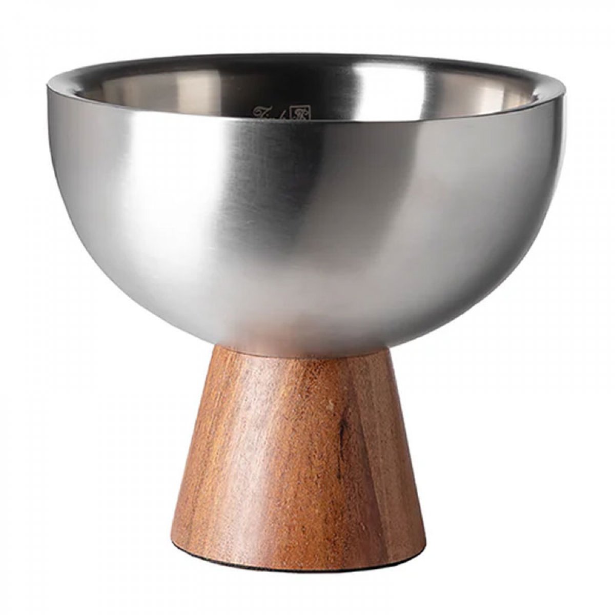 Fink bowl on stand Roma stainless steel wood (15cm)