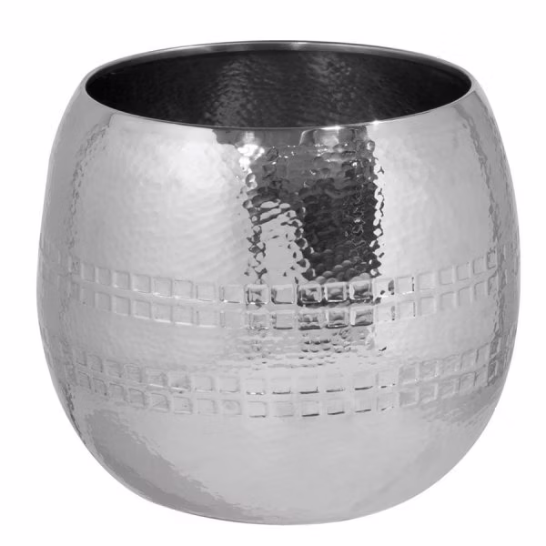 Fink Carus stainless steel hammered planter (21cm)
