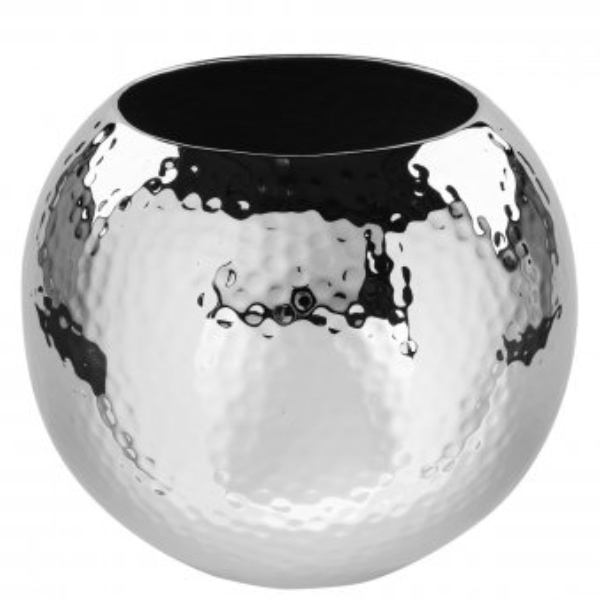 Fink Vase Moon Hammered Silver (16cm)