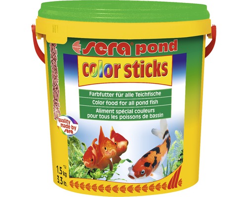 Fish food sera pond color sticks 10 l