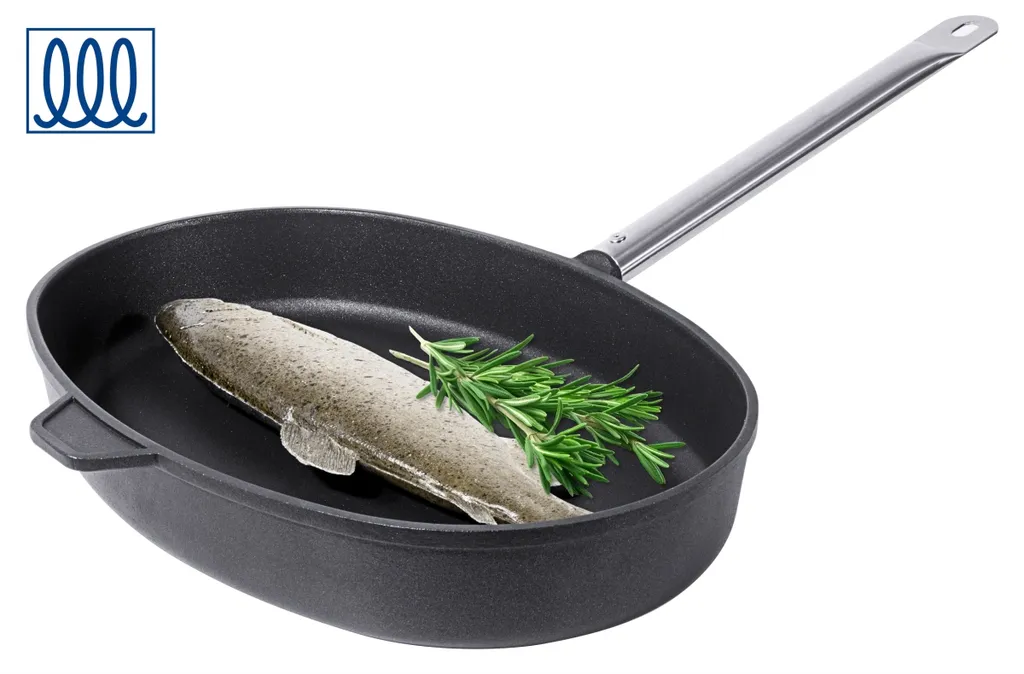 Contacto Fish pan, oval, induction-compatible, coated, Germany, 38x26x6 cm
