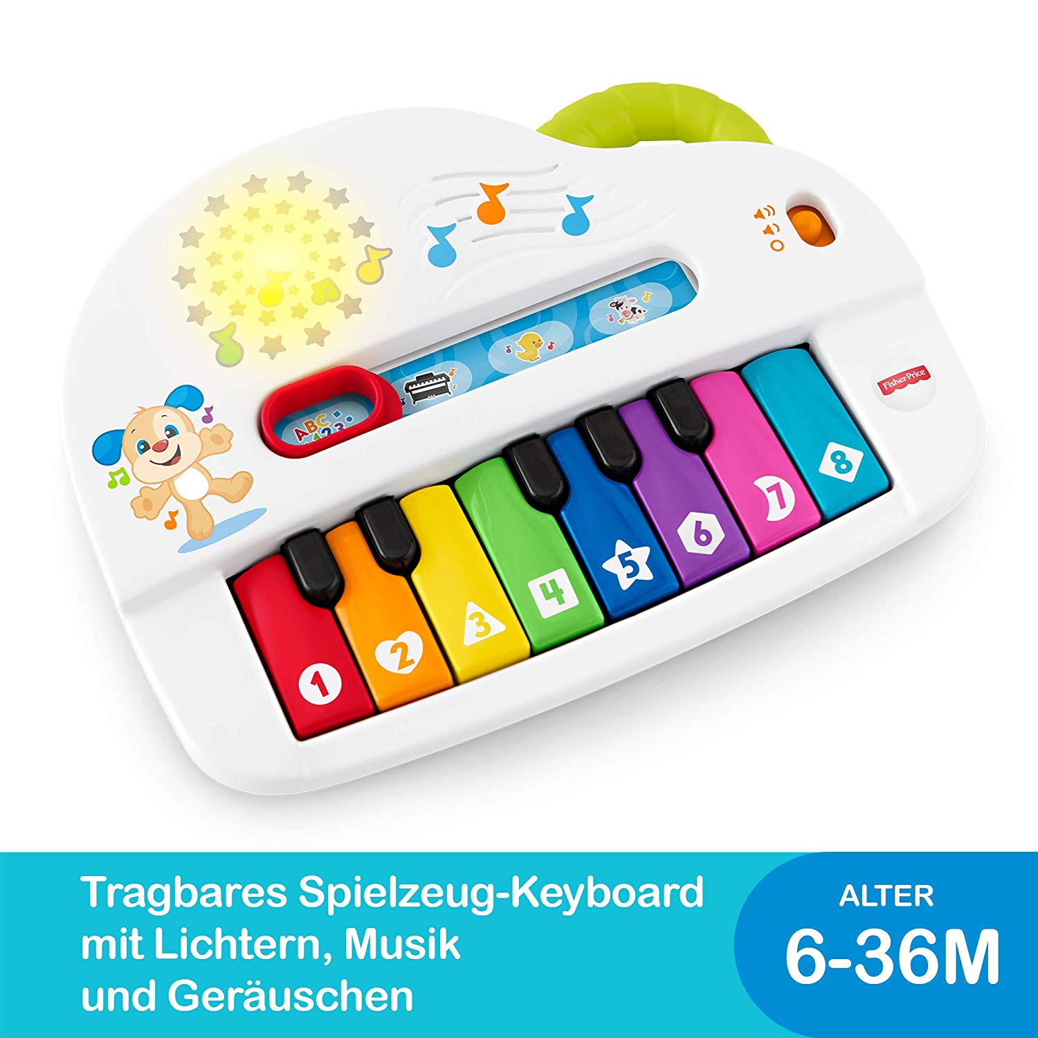 Fisher Price Gfk01 Lnl Piano Ge Blue