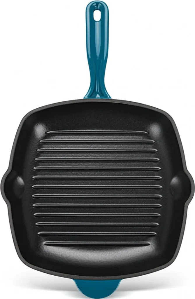 Fissman grill pan, enamelled cast iron, 27x27x5 cm, blue