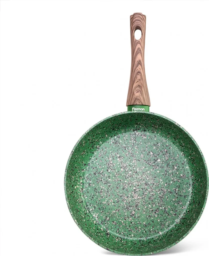 Fissman-Malachite deep fryer, aluminum, 28x7 cm, green/brown