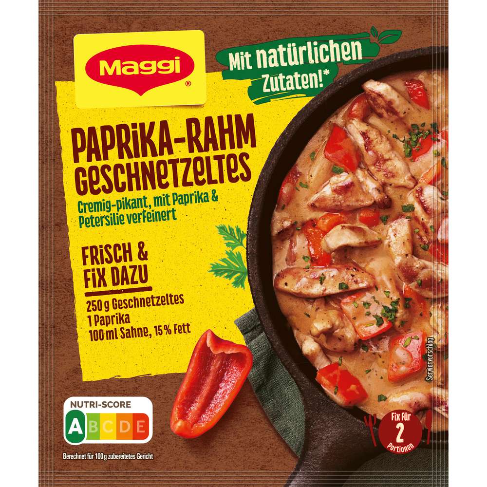 Maggi Fix spice mix, paprika cream strips