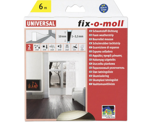 fix-o-moll foam seal self-adhesive white 6 m 1-3.5 x 10 mm